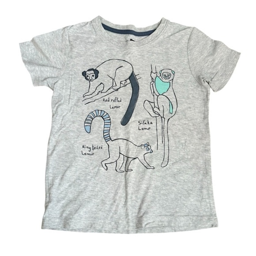 Tea Collection Gray Lemur Graphic Tee
